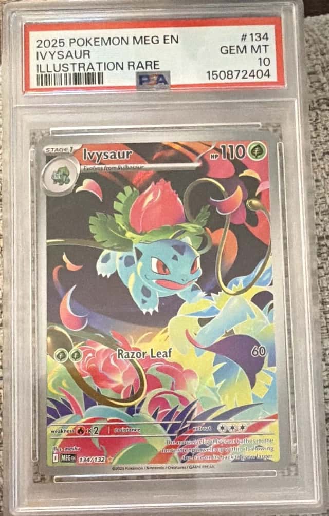 Ivysaur 134/132 ME01 Mega Evolution Illustration Rare Holo English 2025 PSA 10