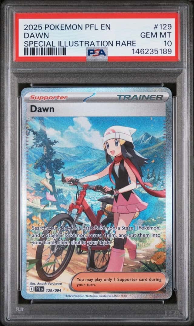 DAWN 129/094 SPECIAL ILLUSTRATION RARE PFL EN-PHANTASMAL FLAMES POKEMON PSA 10