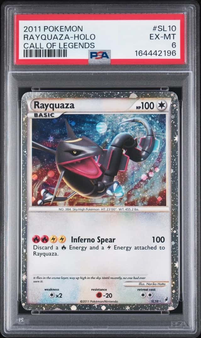 2011 POKEMON CALL OF LEGENDS #SL10 RAYQUAZA-HOLO PSA 6