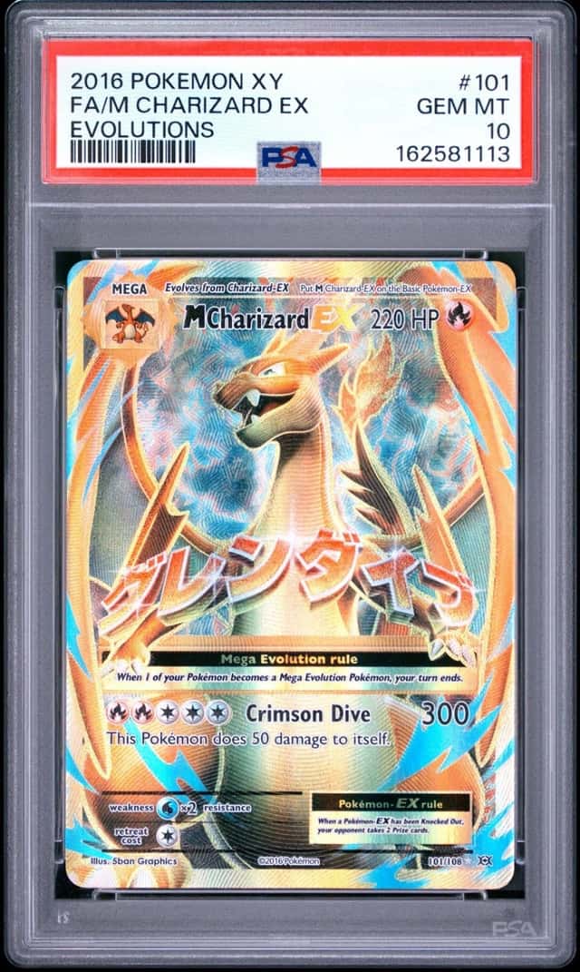 2016 POKEMON XY EVOLUTIONS #101 FULL ART/M CHARIZARD EX PSA 10