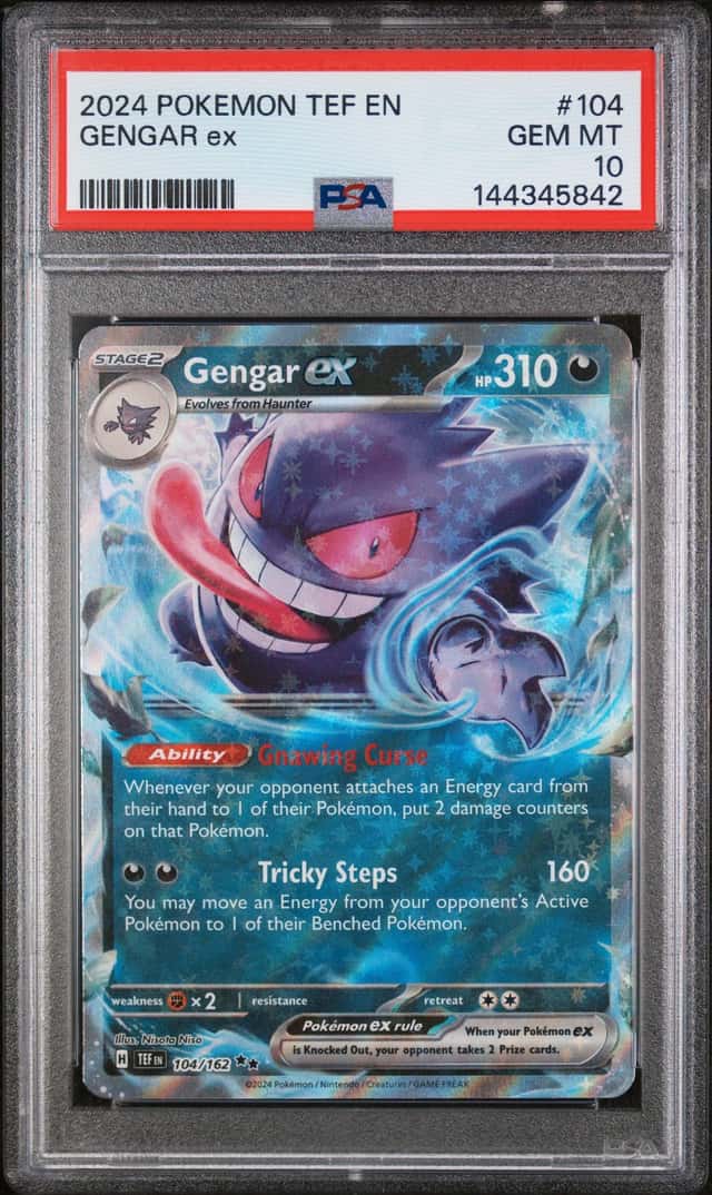 2024 Gengar Temporal Forces ex Holo 104/162 Pokemon Card PSA 10 Gem Mint Low Pop