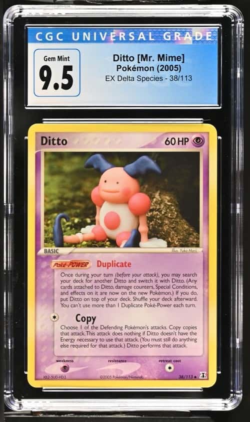 2005 Pokemon EX Delta Species Ditto #38/113 CGC 9.5 MINT+ MINT+