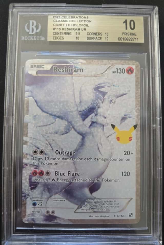 Reshiram FULL ART STAMP [25th Anniversary] TEXTURED CONFETTI HOLO UR
