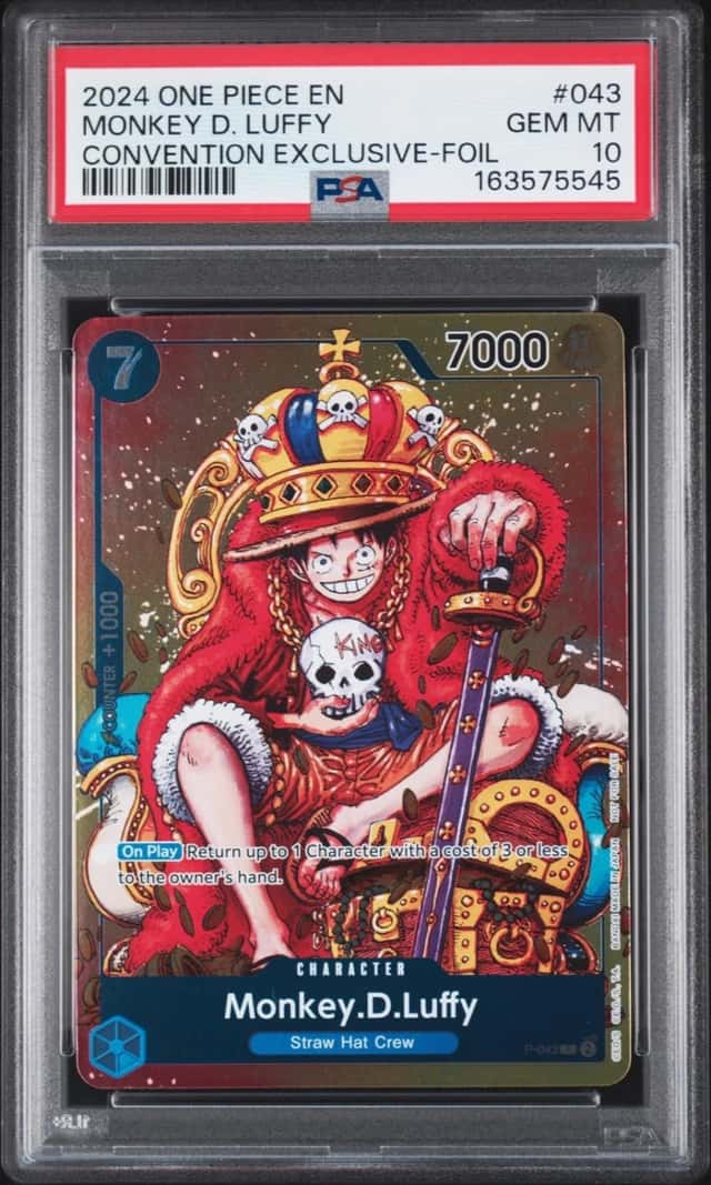 2024 ONE PIECE PROMOS CONVENTION EXCLUSIVE-FOIL #043 MONKEY D. LUFFY PSA 10