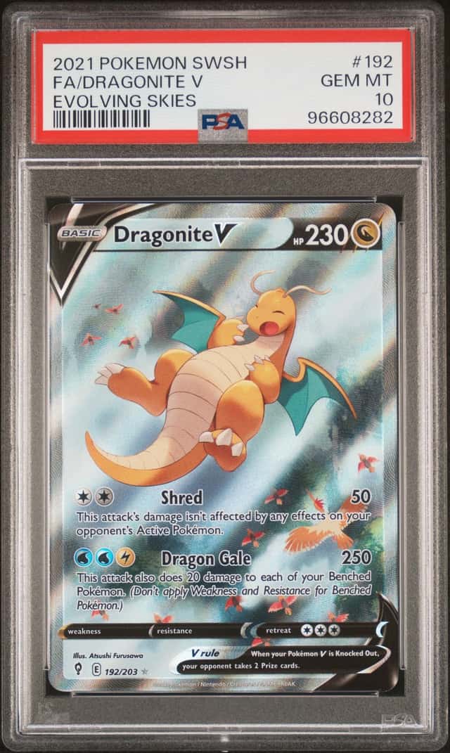2021 Pokemon Sword and Shield Evolving Skies Dragonite V #192
