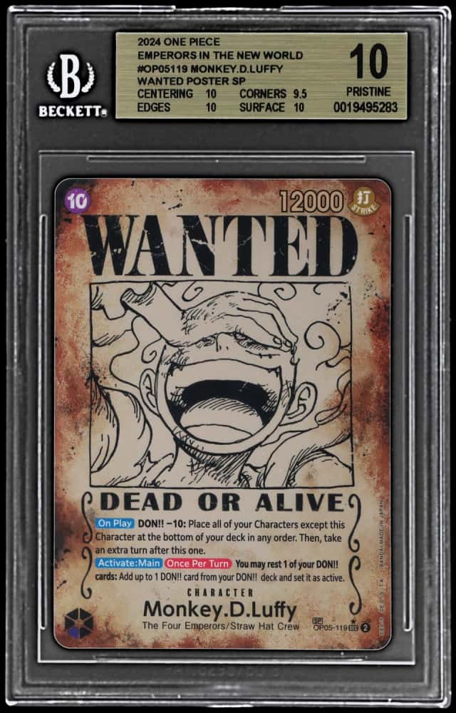 2024 One Piece Emperors In New World Wanted Alternate Art Monkey D Luffy #OP05119