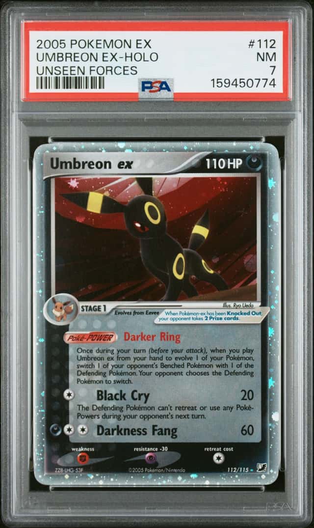 2005 Pokemon Ex Unseen Forces Holo Umbreon Ex #112