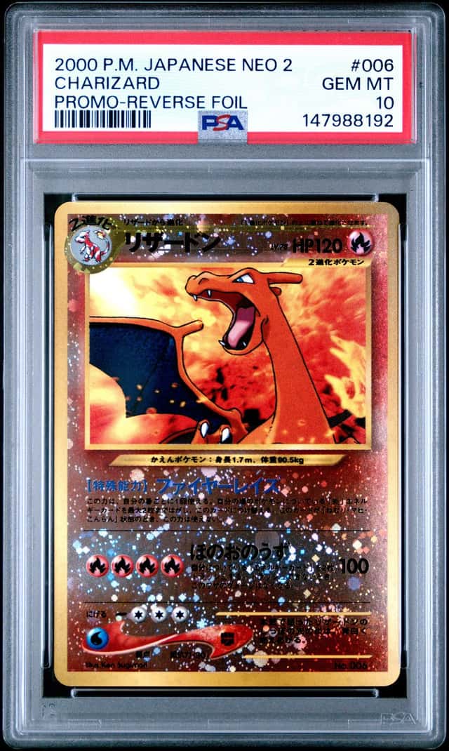 Pokemon Charizard Neo 2 Promo 006 Reverse Holo Japanese PSA 10 Gem Mint