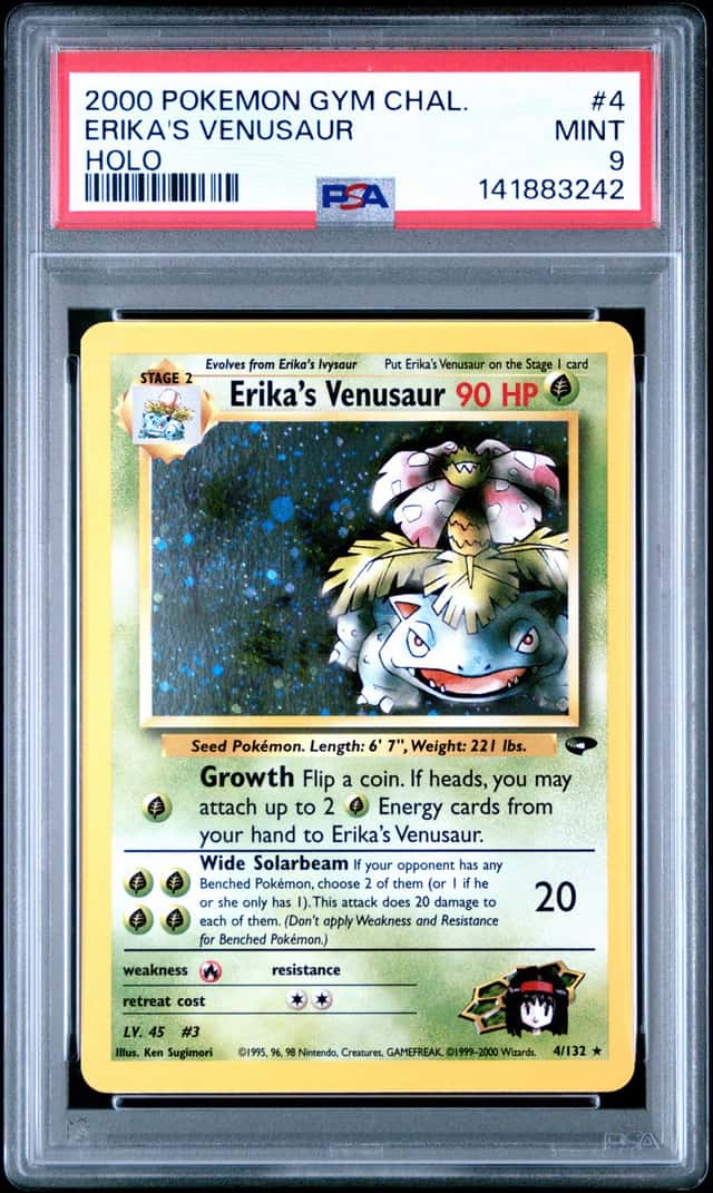 Pokemon 2000 Erika's Venusaur 4/132 Holo Gym Challenge PSA 9