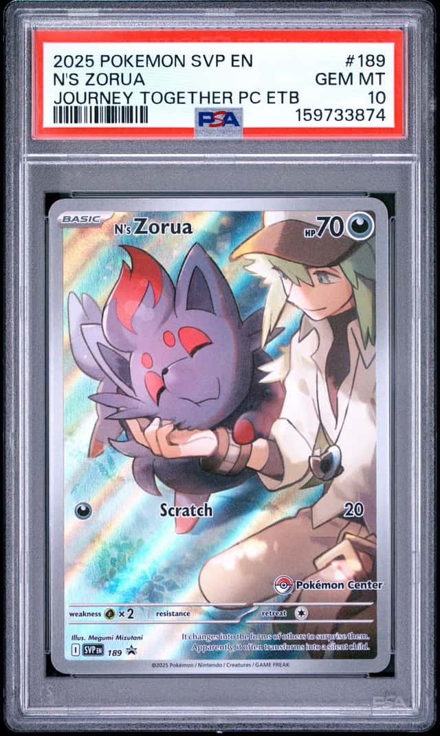N's Zorua 189 Journey Together Center Elite Trainer Box Pokemon PSA 10 *874