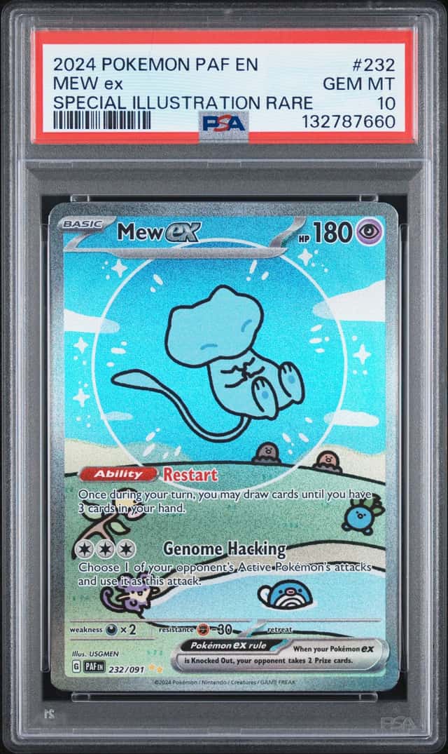 Mew ex 232 PSA 10 Bubble Mew Paldean Fates 2024 SIR Pokemon English Gem Mint Mew