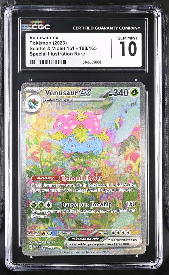 Venusaur ex 198/165 Scarlet & Violet 151 English CGC Gem Mint 10