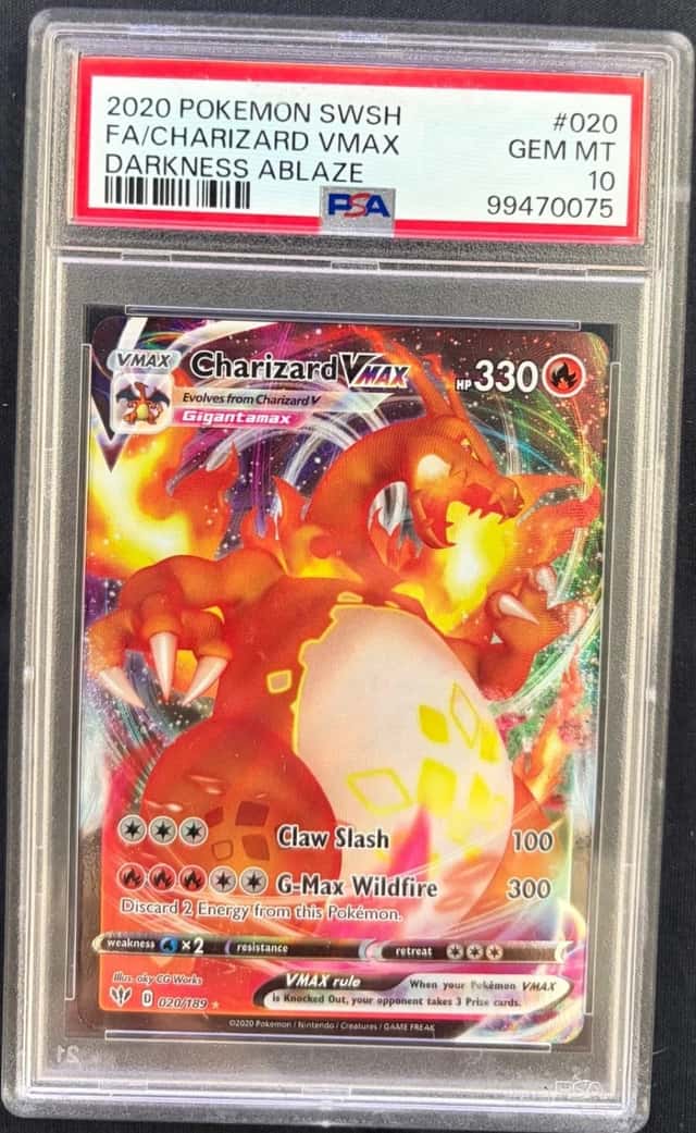 2020 Pokemon Darkness Ablaze Charizard VMAX Full Art #020/189 PSA 10 GEM MINT