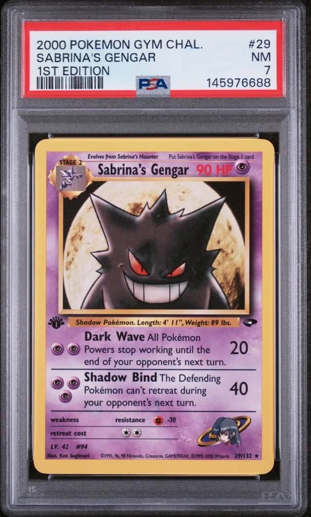 Pokemon Sabrina's Gengar Gym Challenge 29/132 1st Edition PSA 7