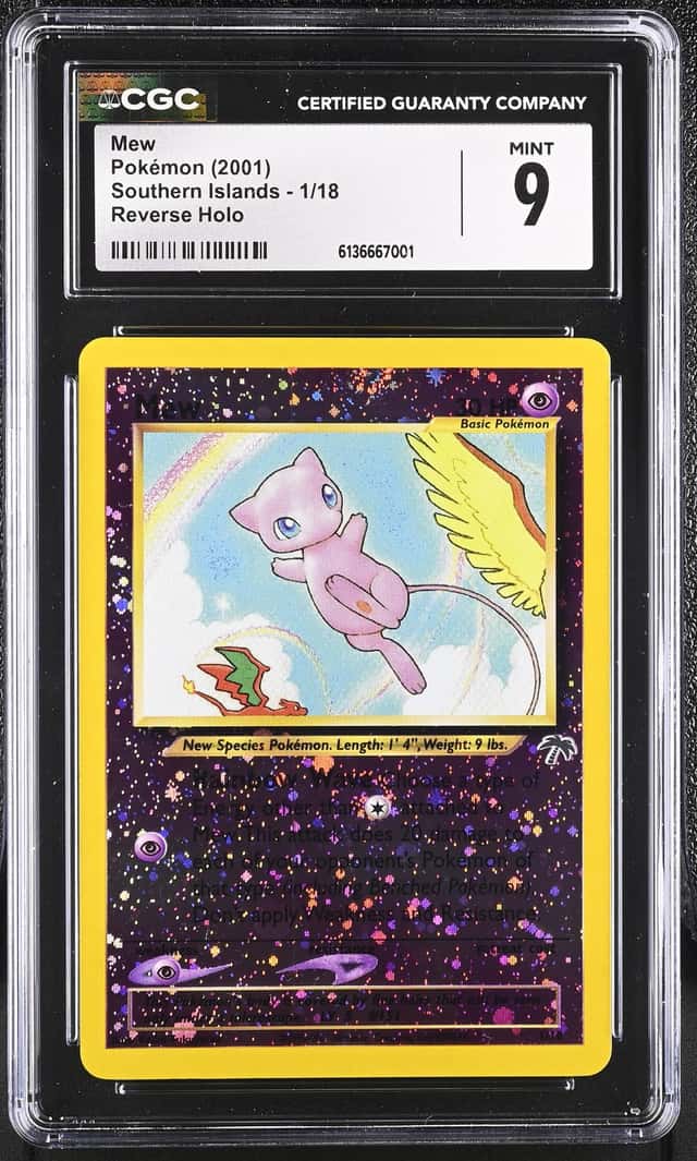 Pokemon Mew Southern Islands 1/18 Reverse Holo CGC 9 Mint