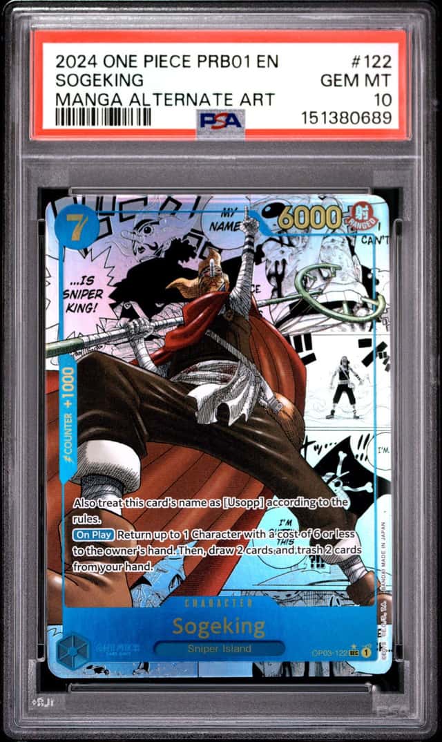 One Piece Sogeking PRB01-122 Premium Booster Manga Alternate Art PSA 10 Gem Mint