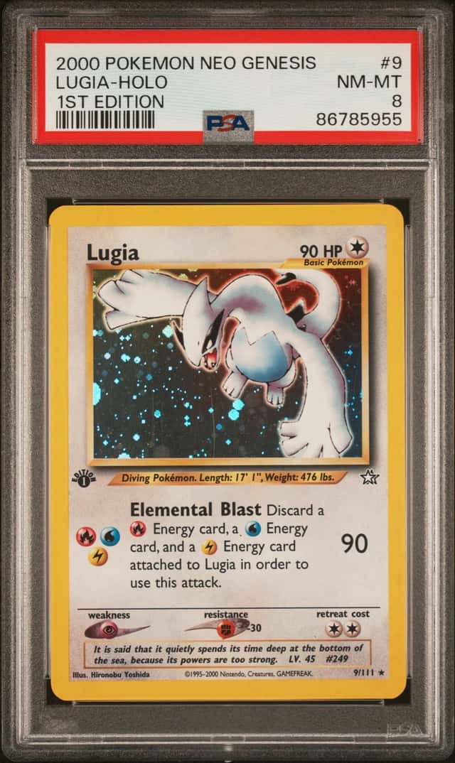 Pokemon Lugia Holo Neo Genesis 1st Edition 9/111 PSA 8