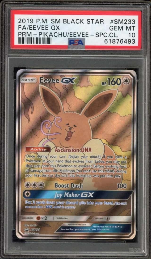 Pokemon Eevee Gx Promo SM233 Pikachu-Gx & Eevee-Gx Special Coll. PSA 10 Gem Mint
