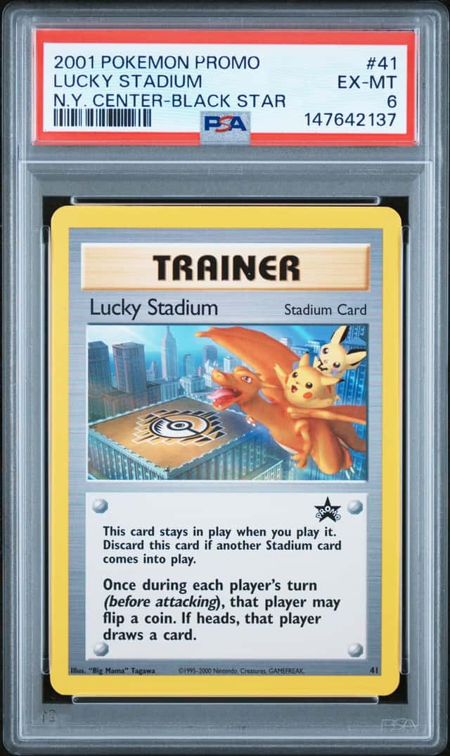 Pokemon Cards: Wizards Black Star Promo: Lucky Stadium 41 PSA 6