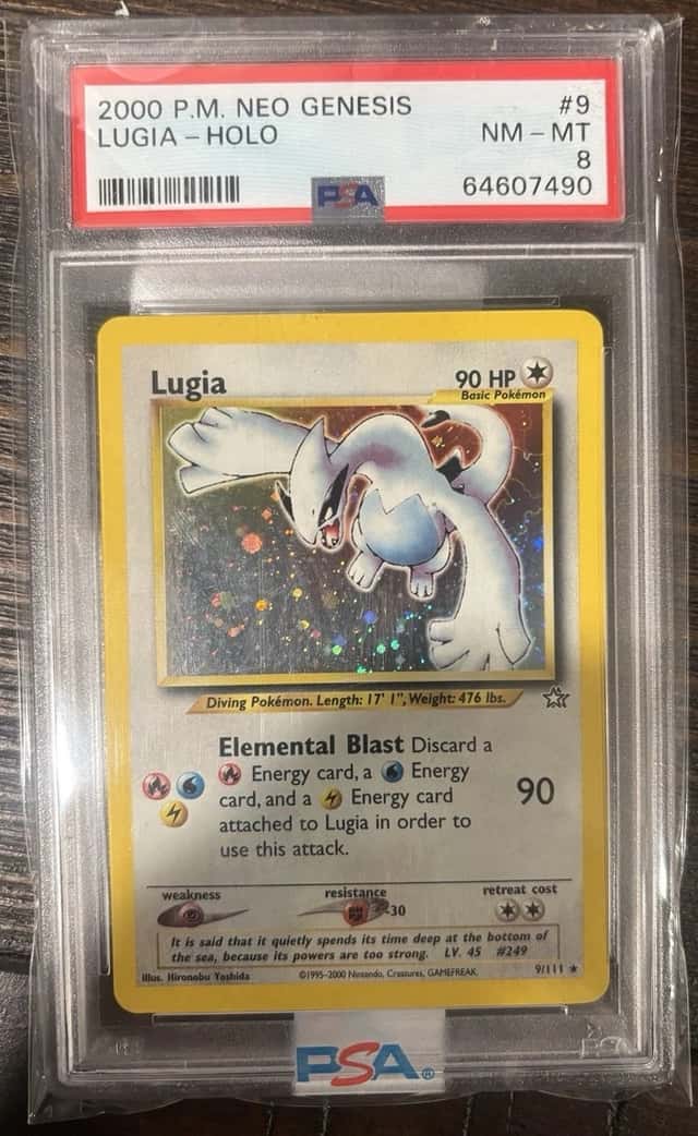 Pokémon Lugia Holo Neo Genesis Unlimited 9/111 PSA 8 eBay Authenticated