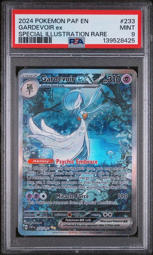 2024 POKEMON PALDEAN FATES #233/091 GARDEVOIR EX SPECIAL ILLUSTRATION RARE PSA 9