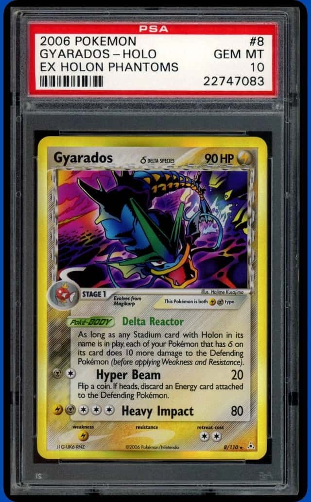 2006 POKEMON EX HOLON PHANTOMS #8/110 GYARADOS HOLO DELTA SPECIES PSA 10
