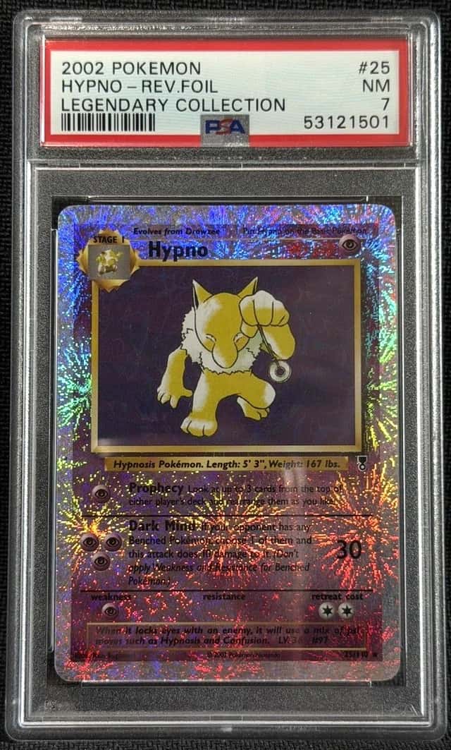 Hypno Reverse Holo - 25/110 - 2002 Pokemon Legendary Collection PSA 7