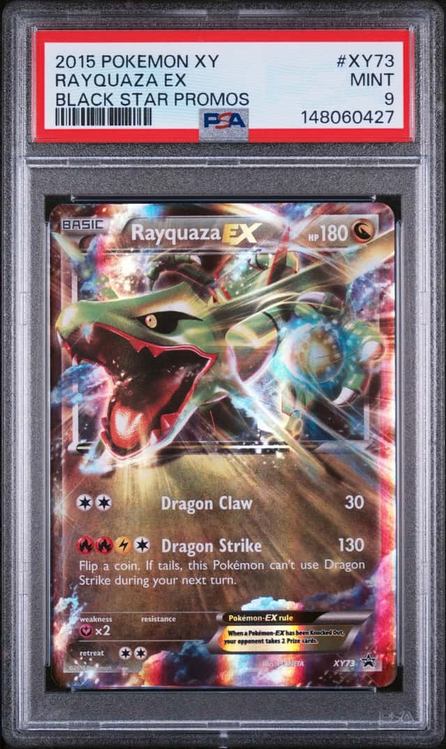 2015 POKEMON XY BLACK STAR PROMOS #XY73 RAYQUAZA EX PSA 9