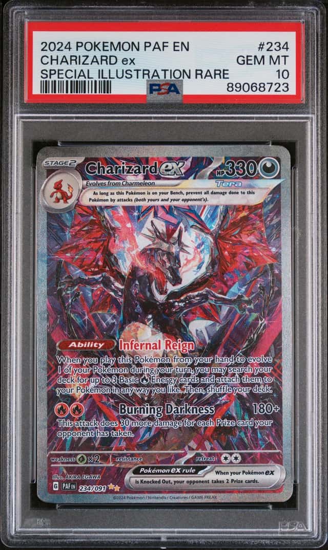 PSA 10 2024 POKEMON SV PALDEAN FATES CHARIZARD EX SIR 234/091 EN HOLO