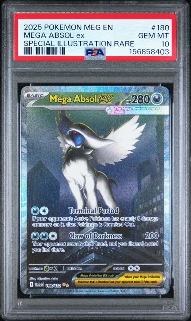 Pokemon Mega Absol Ex Mega Evolution Special Illustration Rare #180 PSA 10 Gem