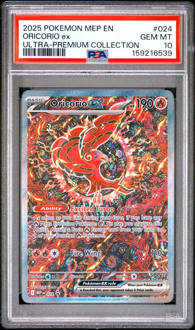 2025 POKEMON MEP EN-ME BLACK STAR PROMO #024 ORICORIO EX PSA 10