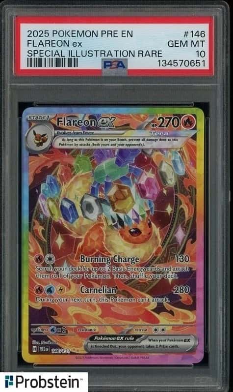 2025 Pokemon PRE EN Special Illustration Rare #146 Flareon ex PSA 10 GEM MINT