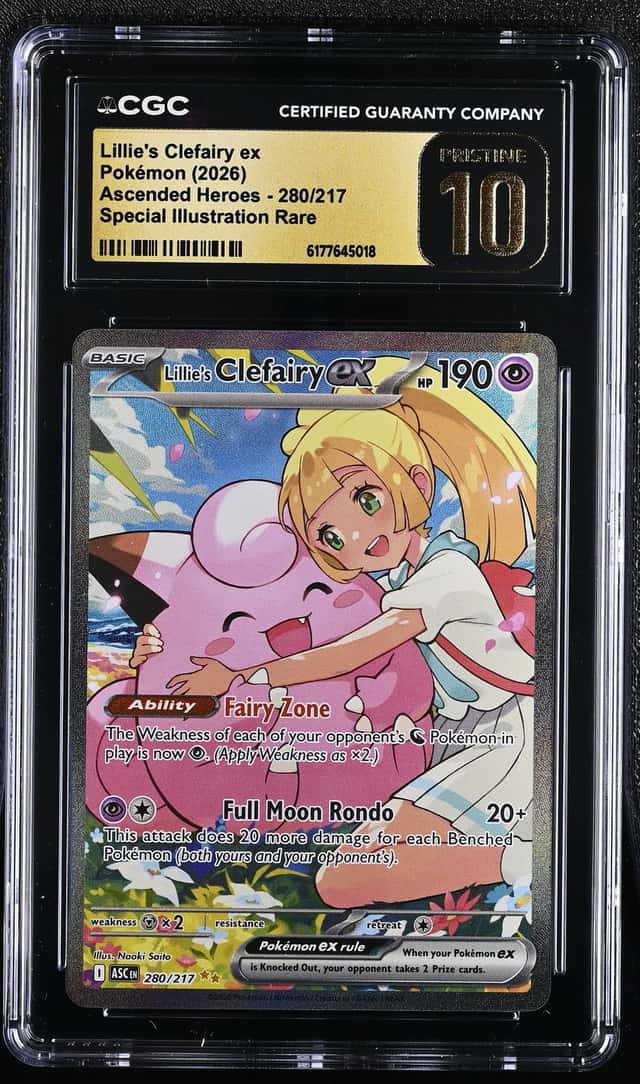 2026 POKEMON ASC EN LILLIE'S CLEFAIRY EX SPECIAL ILLUSTRATION RARE CGC 10