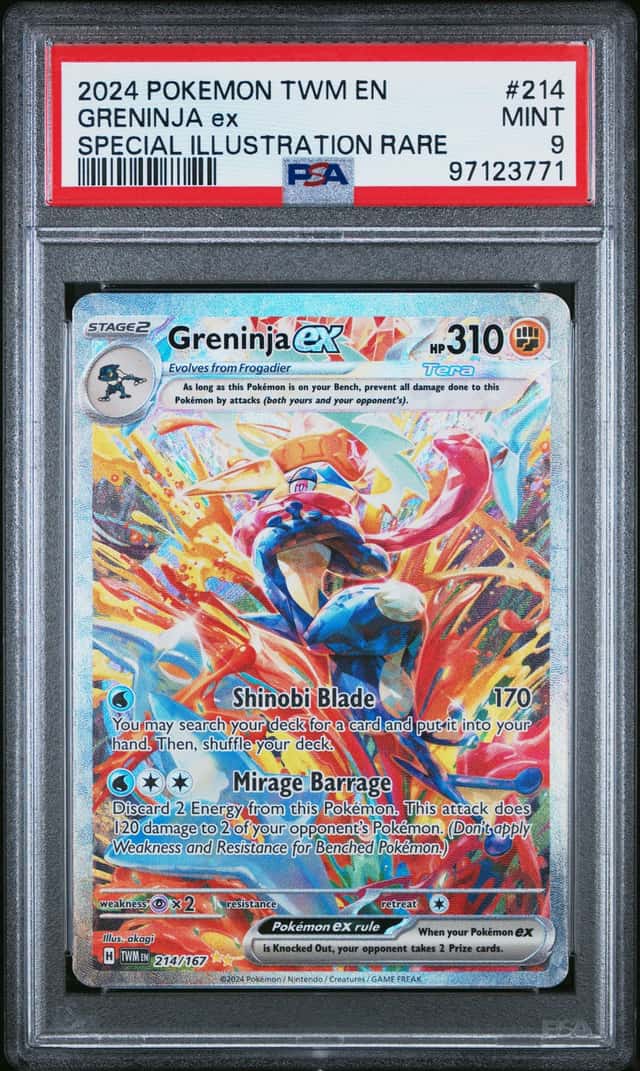2024 Pokemon Twilight Masquerade Greninja ex #214/167 PSA 9
