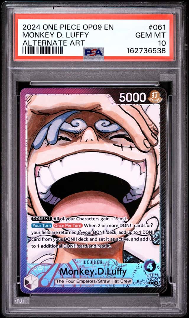 2024 ONE PIECE OP09-EMPERORS IN THE NEW WORLD #061 MONKEY D. LUFFY PSA 10