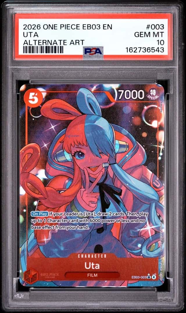 2026 ONE PIECE EB03-EXTRA BOOSTER HEROINES EDITION ALT ART #003 UTA PSA 10