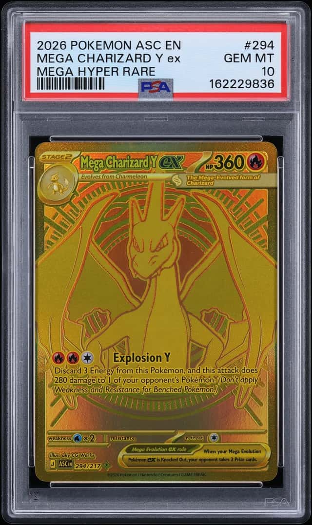 2026 Pokemon Mega Evolution Ascended Heroes MHR Mega Charizard Y ex #294 PSA 10 GEM MINT