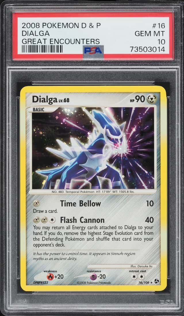 2008 Pokemon Diamond & Pearl Great Encounters Holo Dialga #16 PSA 10 GEM MINT