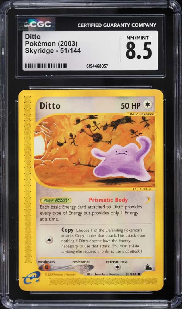 2003 Pokemon Skyridge Ditto #51 CGC 8.5 NM-MT+