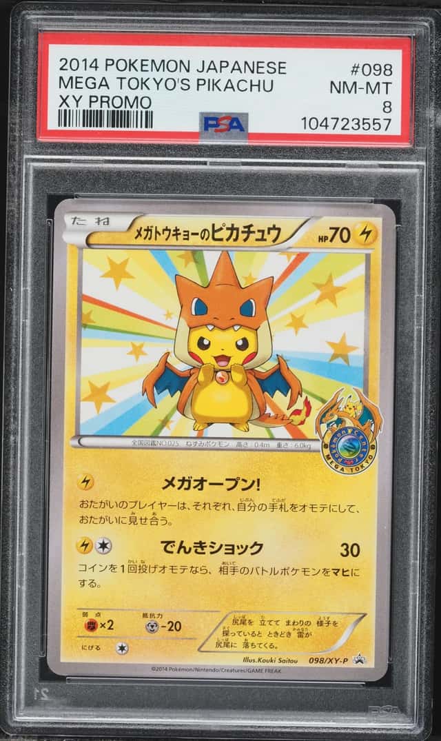 2014 Pokemon Japanese XY Promo Mega Tokyo's Pikachu #98 PSA 8 NM-MT