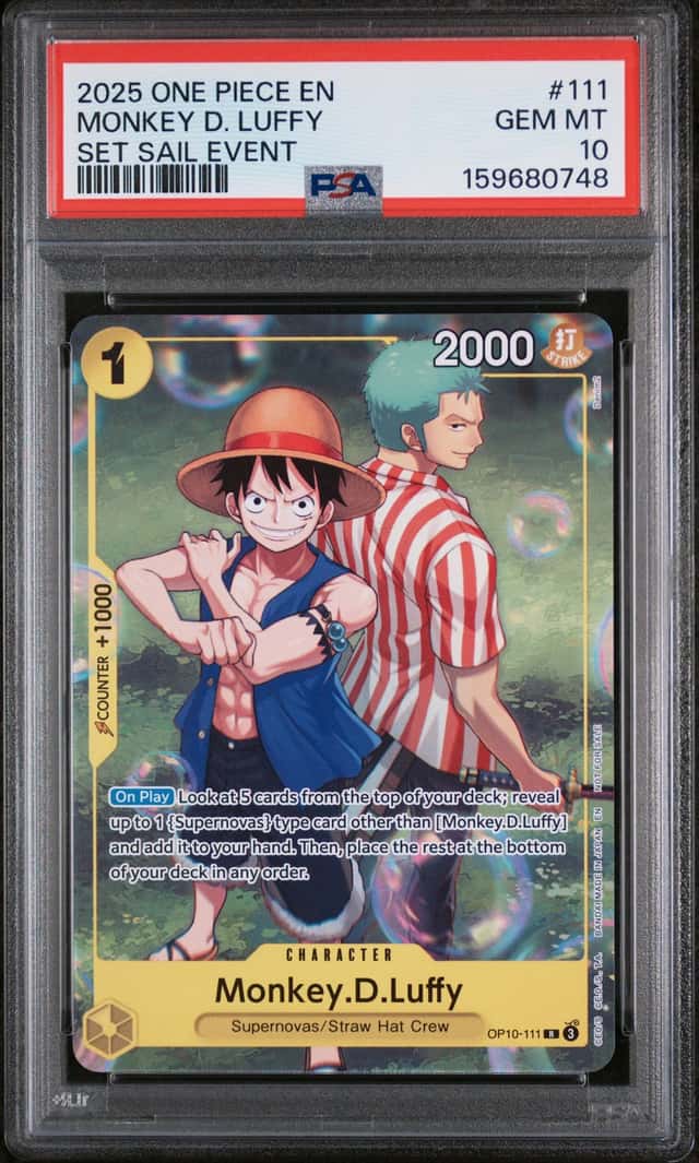 Monkey.D.Luffy (Learn Together Deck Set - Set Sail Event) OP10-111 PSA 10