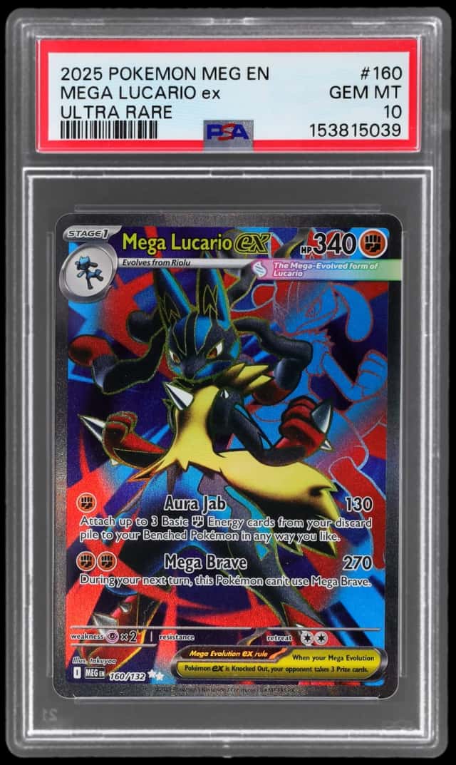 2025 Pokemon Mega Evolution Ultra Rare Mega Lucario Ex #160