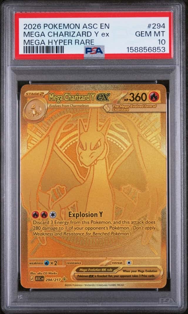 2026 POKEMON ASC EN-ASCENDED HEROES MEGA HYPER RARE MEGA CHARIZARD Y EX PSA 10