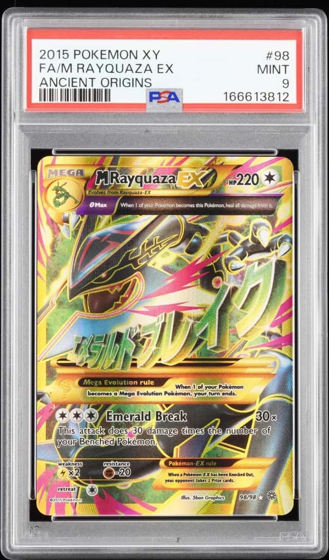 Pokemon M Rayquaza EX XY Ancient Origins Full Art 98/98 PSA 9 Mint