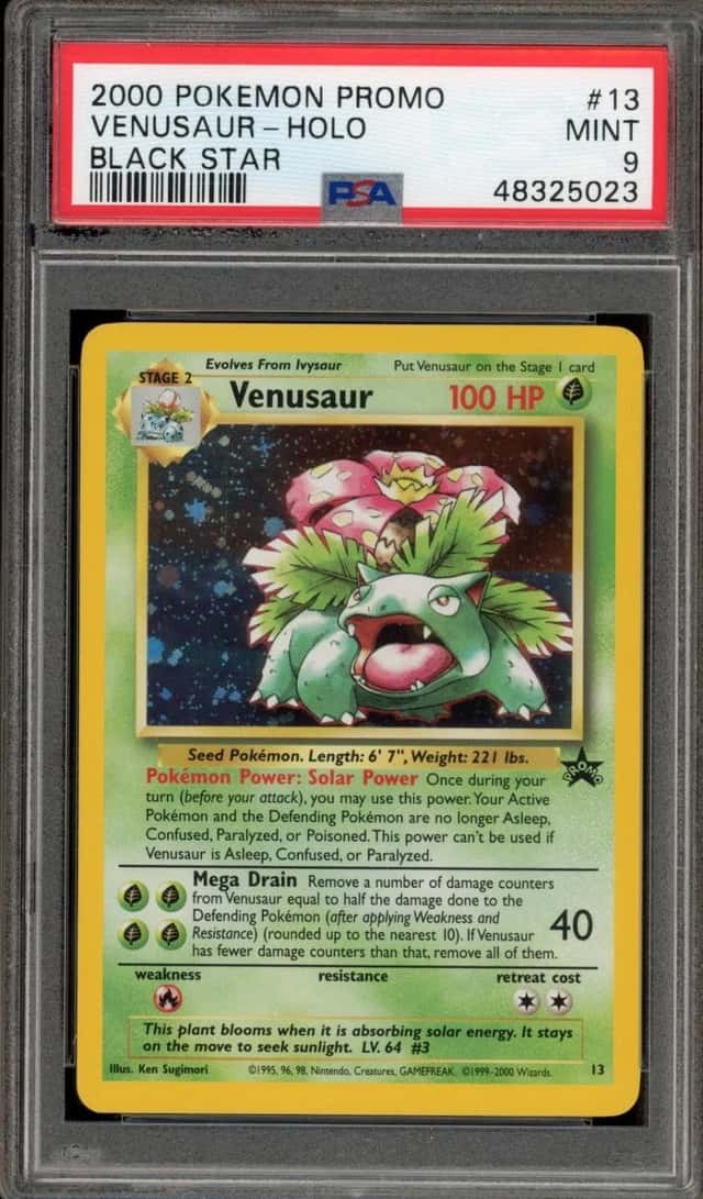 Pokemon Venusaur Nintendo Magazine Holo Promo Black Star 13 PSA 9 Mint
