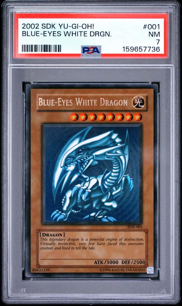 Blue Eyes White Dragon SDK-001 Ultra Rare Unlimited Yugioh PSA 7 *736