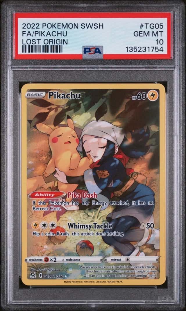 Pokemon Pikachu Lost Origin Full Art TG05/TG30 PSA 10 Gem Mint