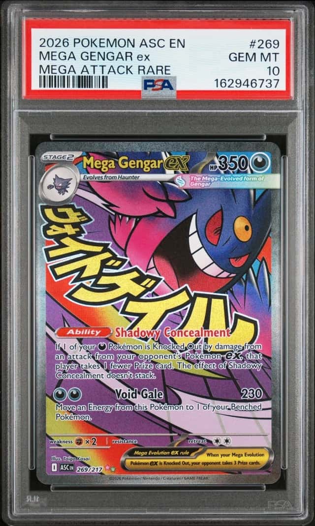 Pokemon Mega Gengar ex Ascended Heroes 269 Mega Attack Rare PSA 10 Gem Mint
