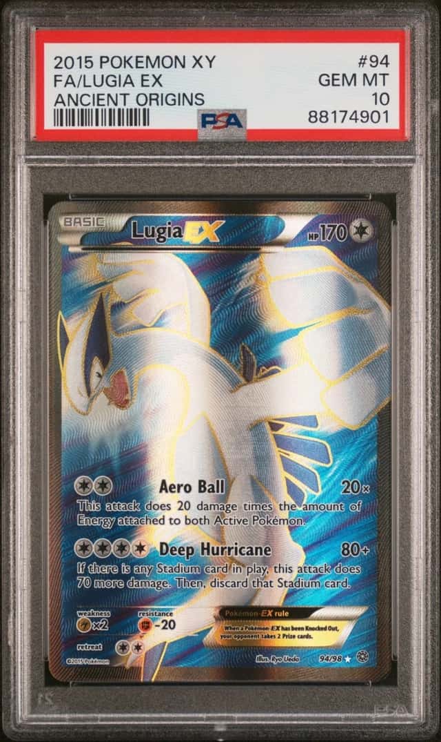 Pokemon Lugia EX XY Ancient Origins Full Art 94/98 PSA 10 Gem Mint