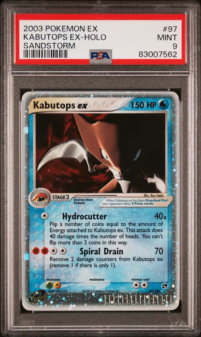 Pokemon Kabutops EX Holo EX Sandstorm 97/100 PSA 9 Mint